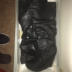 Jessica Simpson Black Wedge Knee Boots